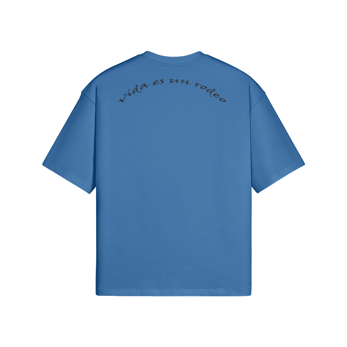 vida es un rodeo tee with black lettering