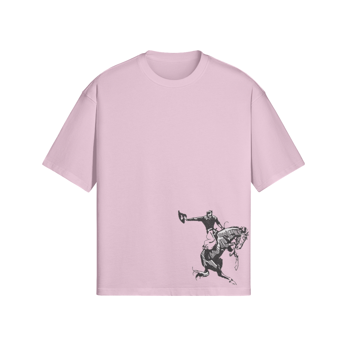 vida es un rodeo tee with black lettering