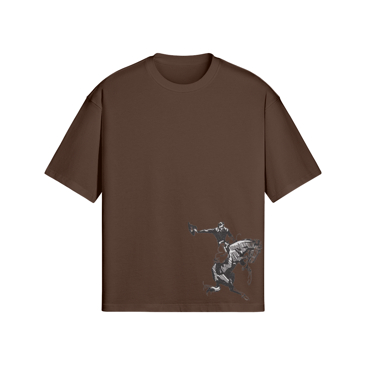 vida es un rodeo tee with black lettering