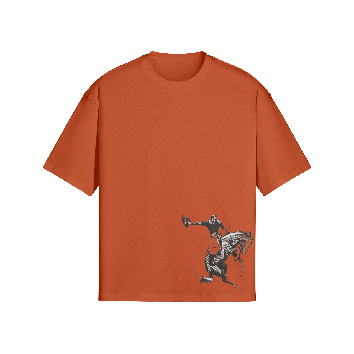 vida es un rodeo tee with black lettering
