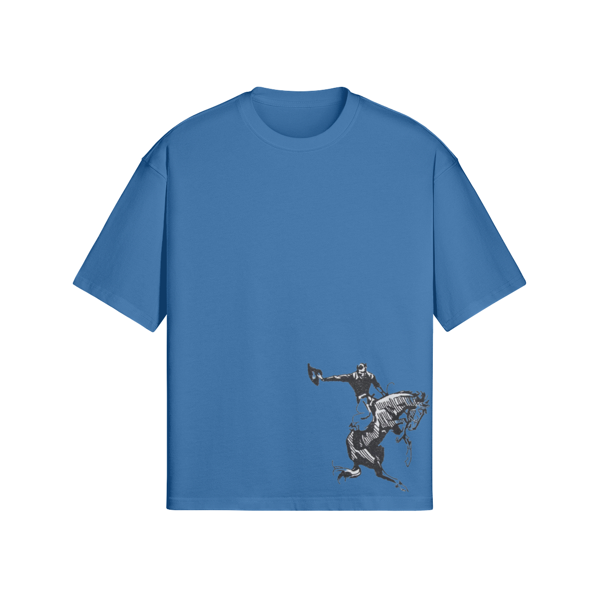 vida es un rodeo tee with black lettering