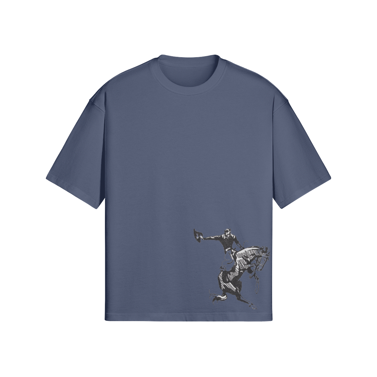 vida es un rodeo tee with black lettering