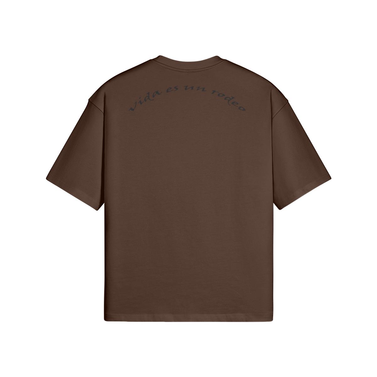 vida es un rodeo tee with black lettering