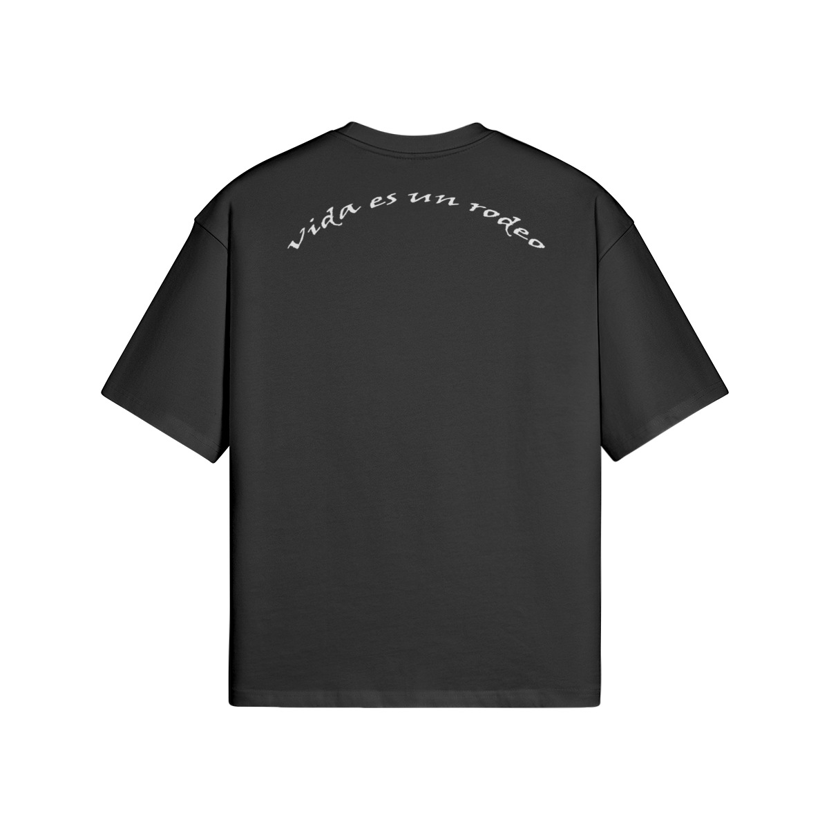 vida es un rodeo with white lettering